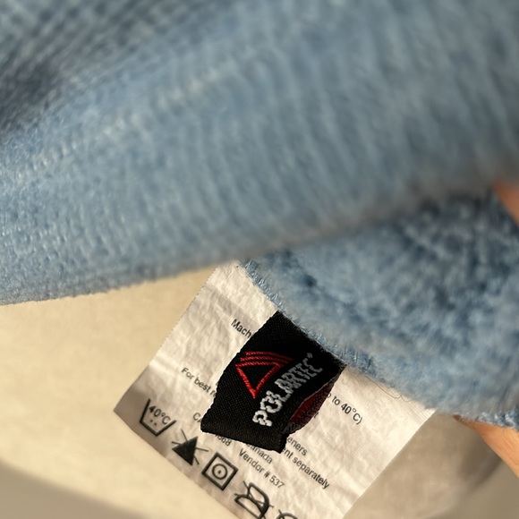 Mountain Equipment Polartek Co-Op Soft Zip T-Neck Light Blue Pullover Fleece - Picture 9 of 10